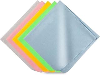 CERLINK (6Pcs Pack) Microfiber Cleaning Cloth for Laptop Screens, Monitors, Keyboards, Phones, Cameras, Tablets, Sunglasse...